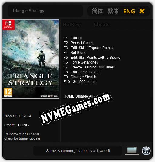 Triangle Strategy: Cheats, Trainer +10 [FLiNG]