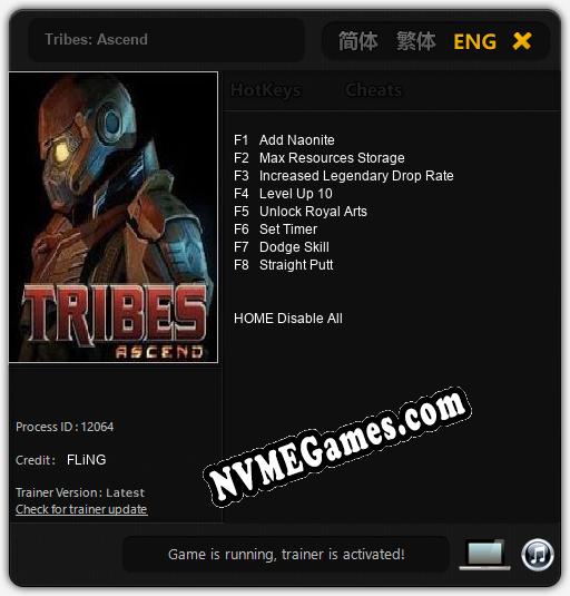 Tribes: Ascend: Cheats, Trainer +8 [FLiNG]