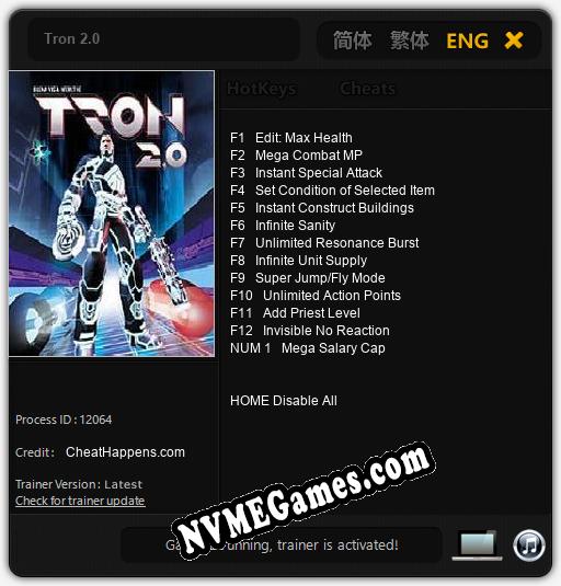 Tron 2.0: Cheats, Trainer +13 [CheatHappens.com]