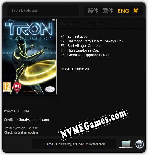 Tron Evolution: Treinador (V1.0.77)