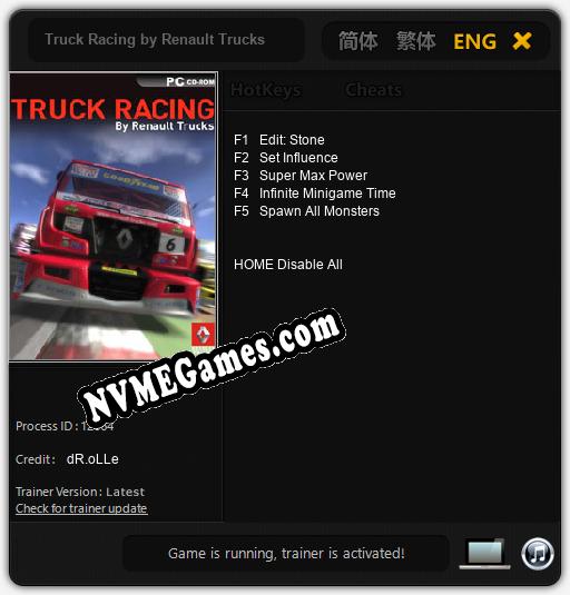 Truck Racing by Renault Trucks: Cheats, Trainer +5 [dR.oLLe]