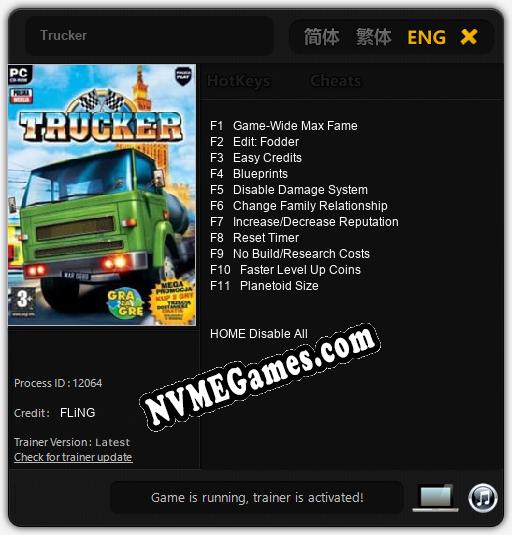 Trucker: Trainer +11 [v1.2]