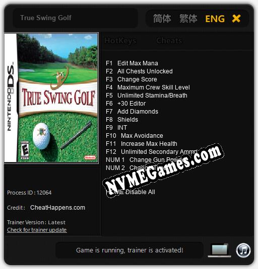 Treinador liberado para True Swing Golf [v1.0.1]