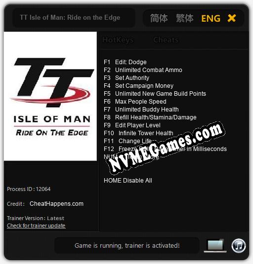 TT Isle of Man: Ride on the Edge: Treinador (V1.0.22)