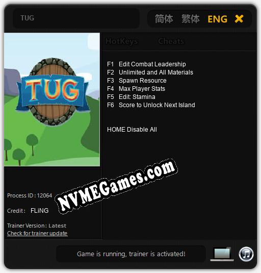 TUG: Cheats, Trainer +6 [FLiNG]