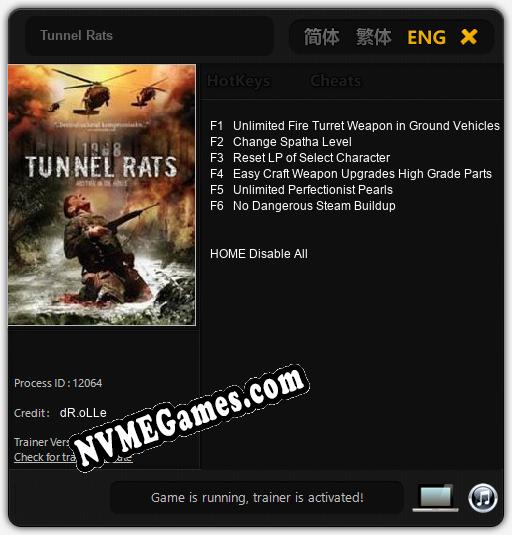 Tunnel Rats: Trainer +6 [v1.5]