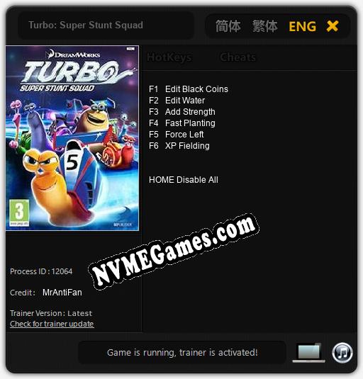 Turbo: Super Stunt Squad: Cheats, Trainer +6 [MrAntiFan]