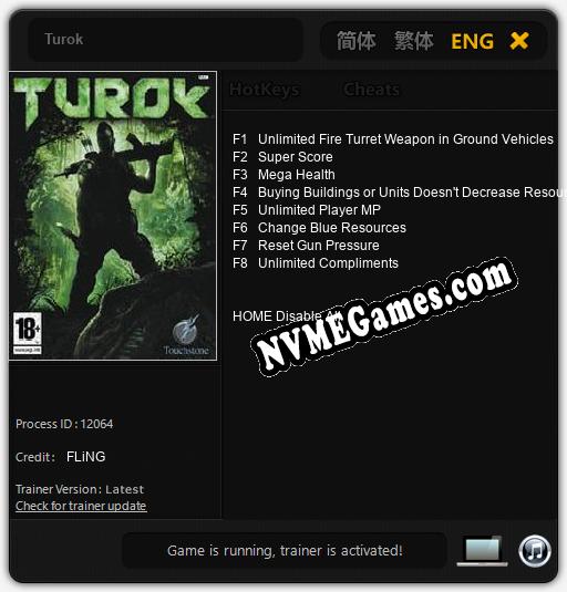 Turok: Treinador (V1.0.97)