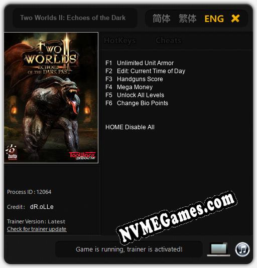 Two Worlds II: Echoes of the Dark Past: Cheats, Trainer +6 [dR.oLLe]