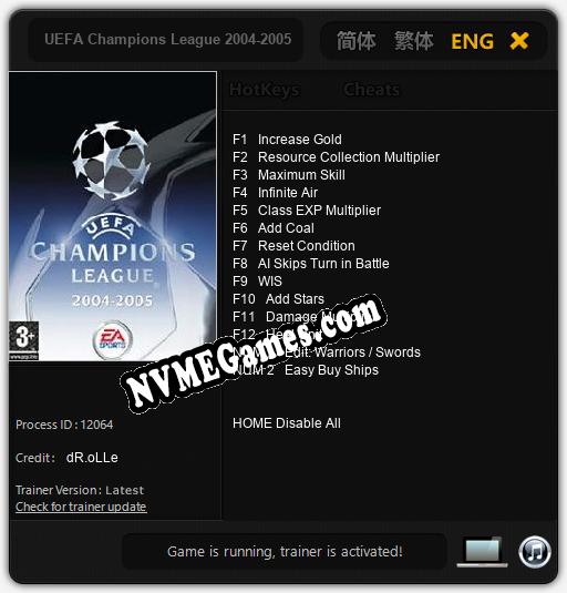 UEFA Champions League 2004-2005: Treinador (V1.0.56)