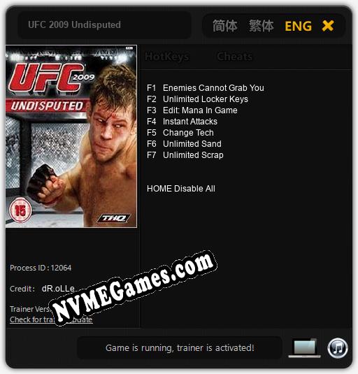 UFC 2009 Undisputed: Treinador (V1.0.65)