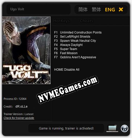 Ugo Volt: Cheats, Trainer +7 [dR.oLLe]