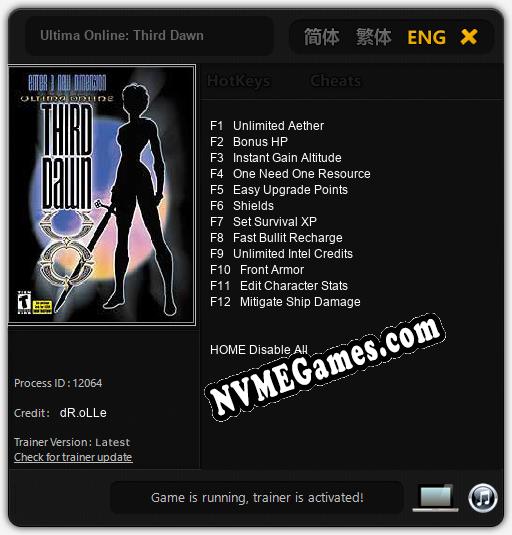 Ultima Online: Third Dawn: Trainer +12 [v1.7]