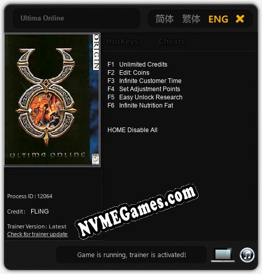 Ultima Online: Treinador (V1.0.19)