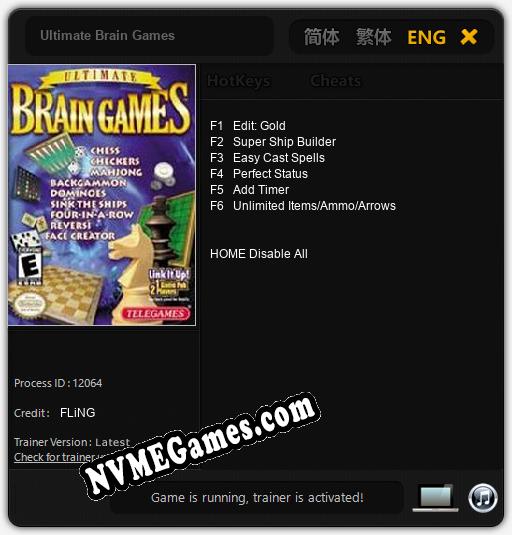 Ultimate Brain Games: Trainer +6 [v1.1]