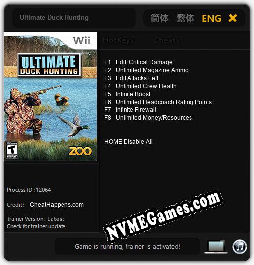 Ultimate Duck Hunting: Treinador (V1.0.28)