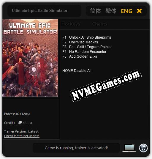 Ultimate Epic Battle Simulator: Trainer +5 [v1.6]