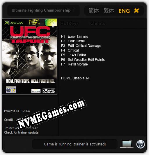 Ultimate Fighting Championship: Tapout: Treinador (V1.0.83)