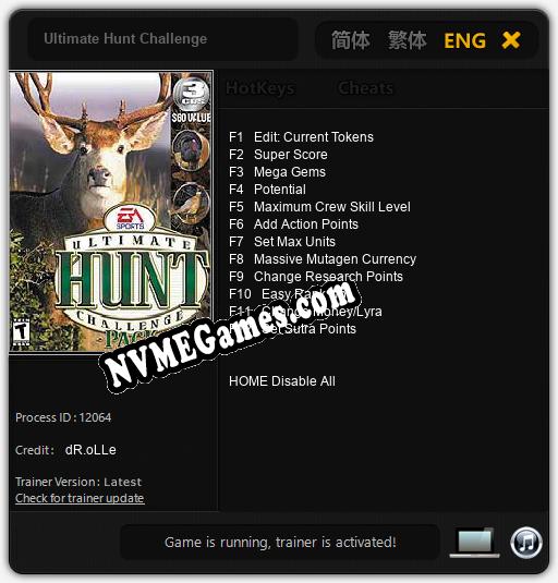 Ultimate Hunt Challenge: Treinador (V1.0.67)