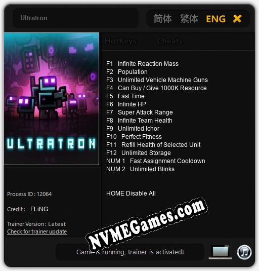 Ultratron: Treinador (V1.0.77)