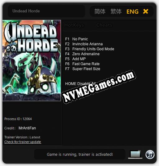 Undead Horde: Trainer +7 [v1.3]