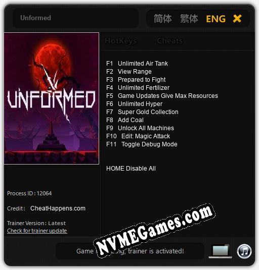 Unformed: Cheats, Trainer +11 [CheatHappens.com]