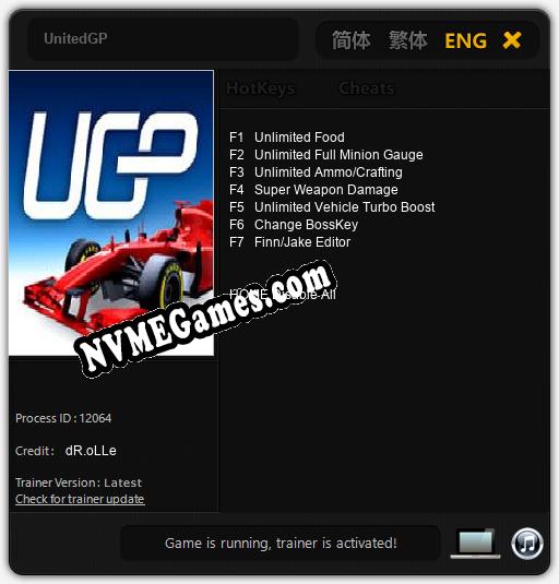 UnitedGP: Cheats, Trainer +7 [dR.oLLe]