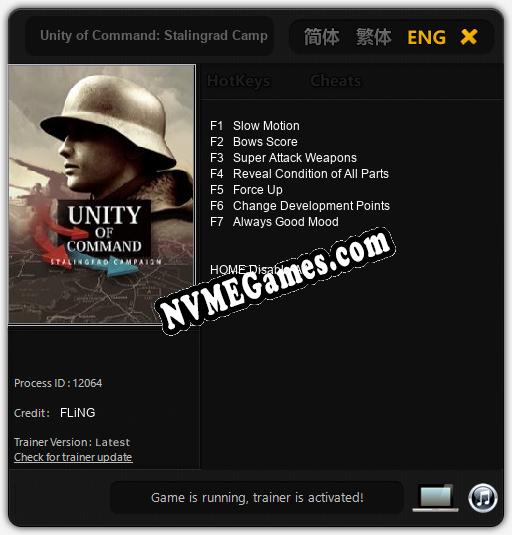 Unity of Command: Stalingrad Campaign: Treinador (V1.0.72)