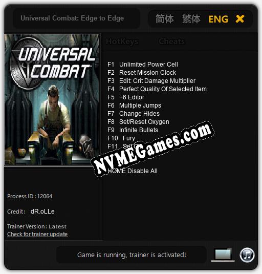 Universal Combat: Edge to Edge: Trainer +11 [v1.6]