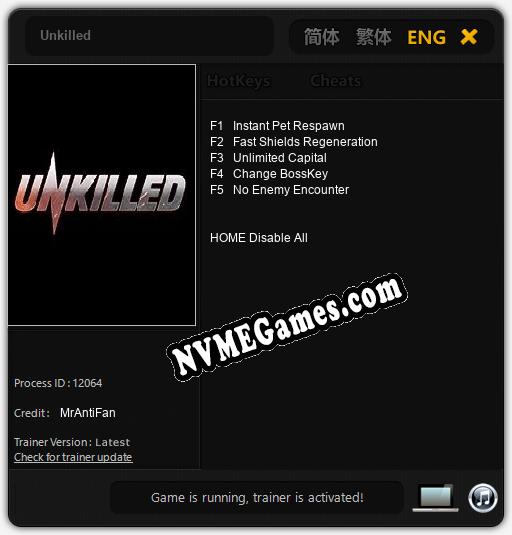 Unkilled: Trainer +5 [v1.7]