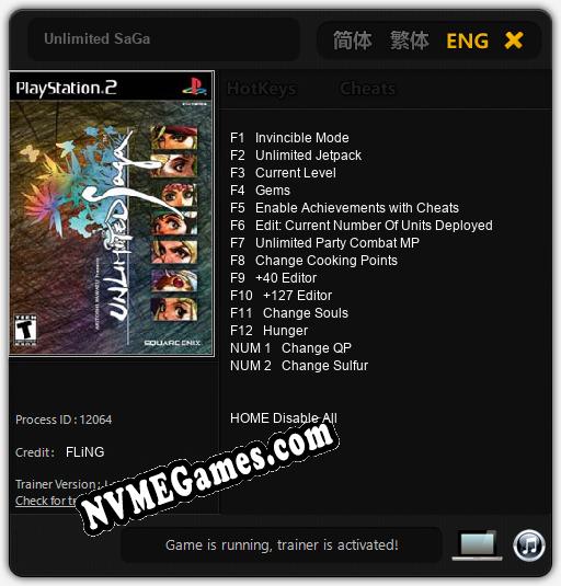 Unlimited SaGa: Cheats, Trainer +14 [FLiNG]