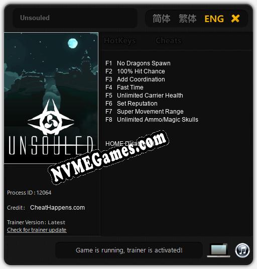 Unsouled: Cheats, Trainer +8 [CheatHappens.com]