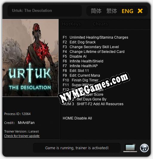 Urtuk: The Desolation: Trainer +15 [v1.7]