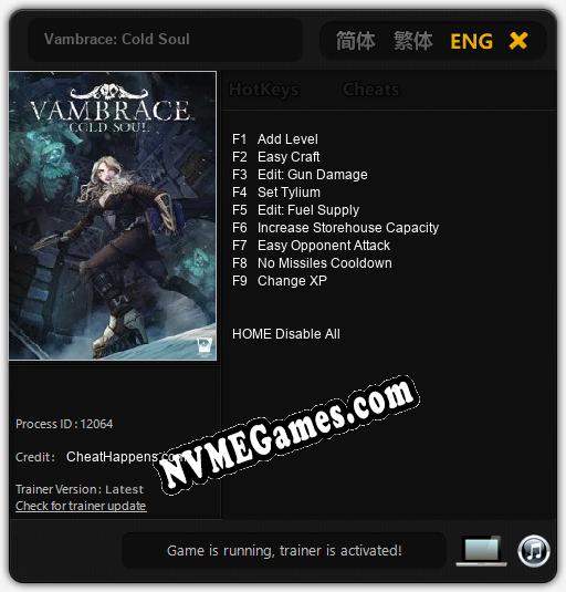 Vambrace: Cold Soul: Trainer +9 [v1.2]