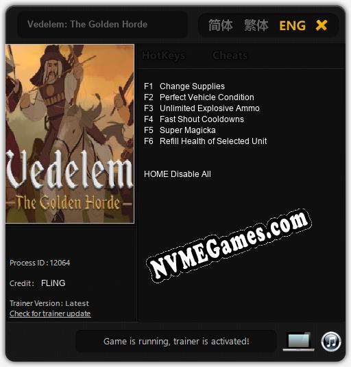 Vedelem: The Golden Horde: Treinador (V1.0.61)