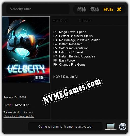 Velocity Ultra: Treinador (V1.0.18)