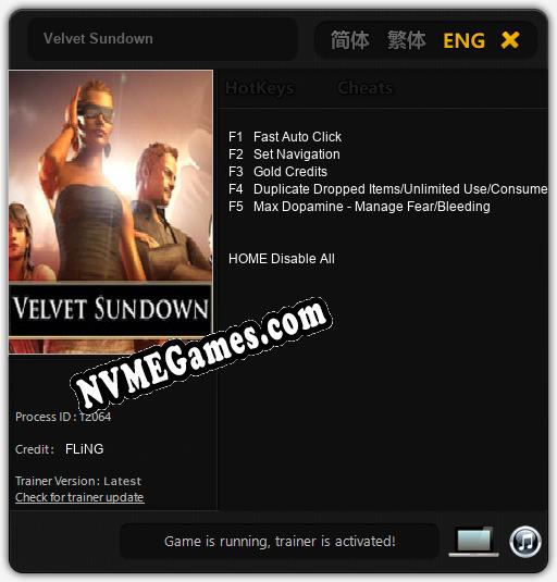 Velvet Sundown: Trainer +5 [v1.4]