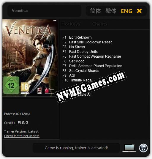 Venetica: Treinador (V1.0.47)