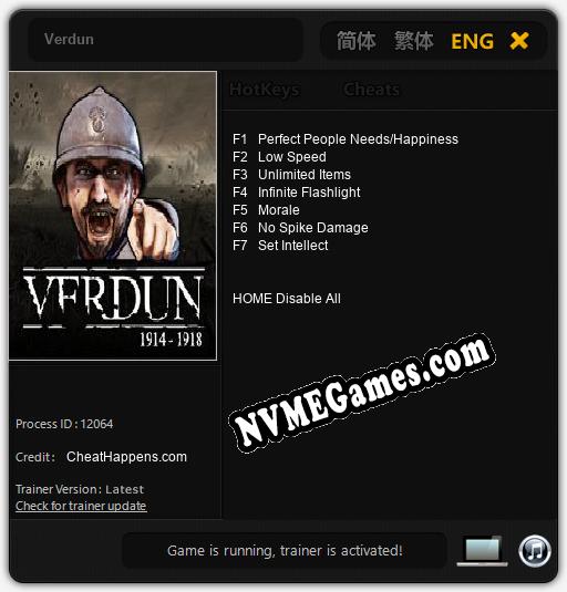 Verdun: Cheats, Trainer +7 [CheatHappens.com]