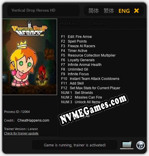 Vertical Drop Heroes HD: Trainer +15 [v1.5]