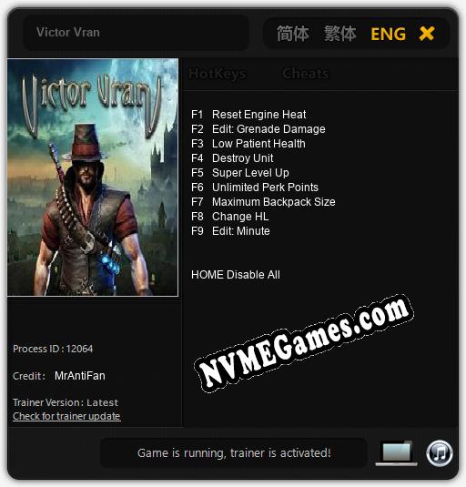 Victor Vran: Cheats, Trainer +9 [MrAntiFan]