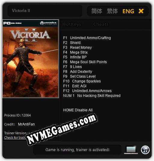 Victoria II: Cheats, Trainer +13 [MrAntiFan]