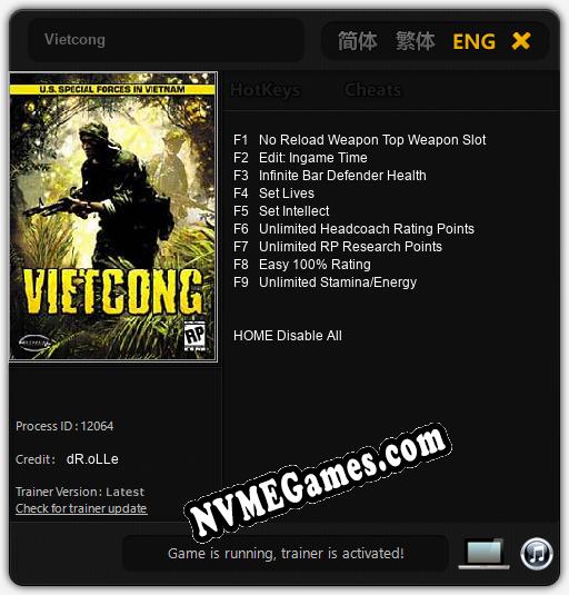 Vietcong: Cheats, Trainer +9 [dR.oLLe]