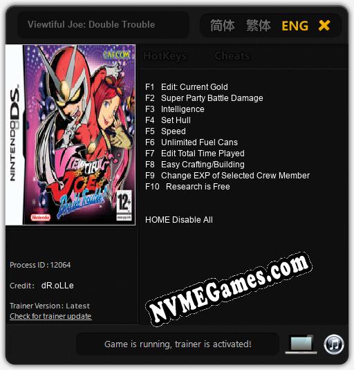 Viewtiful Joe: Double Trouble: Cheats, Trainer +10 [dR.oLLe]