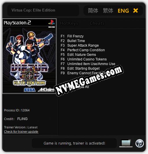 Virtua Cop: Elite Edition: Trainer +9 [v1.5]