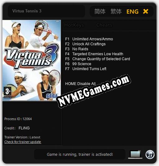 Treinador liberado para Virtua Tennis 3 [v1.0.1]