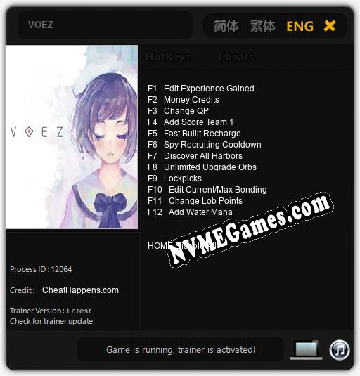 VOEZ: Cheats, Trainer +12 [CheatHappens.com]