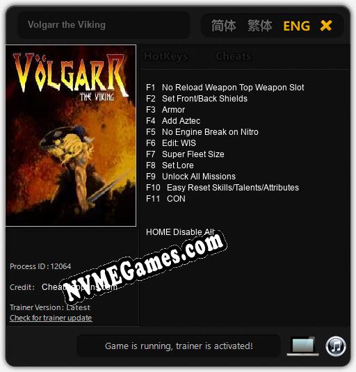 Volgarr the Viking: Treinador (V1.0.7)