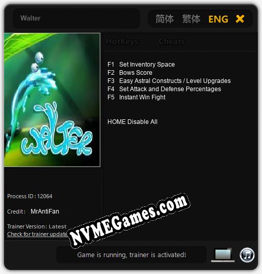 Treinador liberado para Walter [v1.0.6]