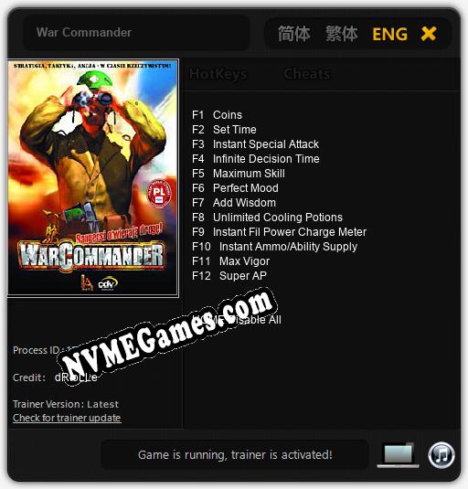 War Commander: Cheats, Trainer +12 [dR.oLLe]